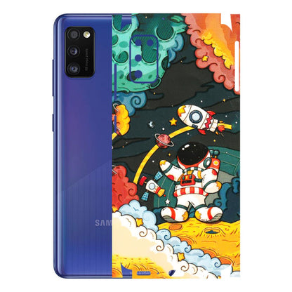 Samsung A/S Series Phone Skins (All Models) - Astronauts & Spaceship - 3D Embossed Finish (L-145) Samsung Galaxy A41