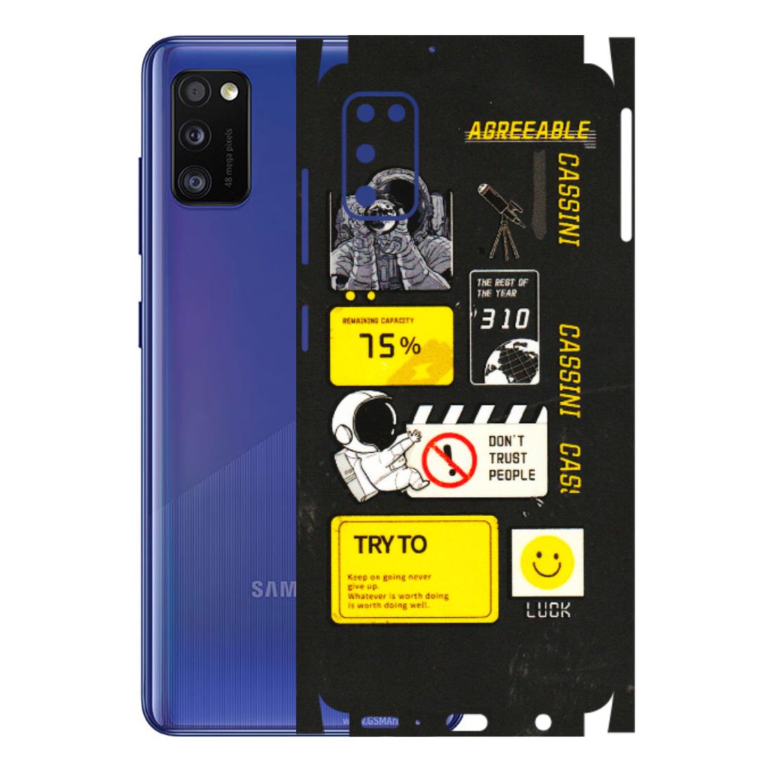 Samsung A/S Series Phone Skins (All Models) - Black Cassini - 3D Embossed Finish (L-161) Samsung Galaxy A41