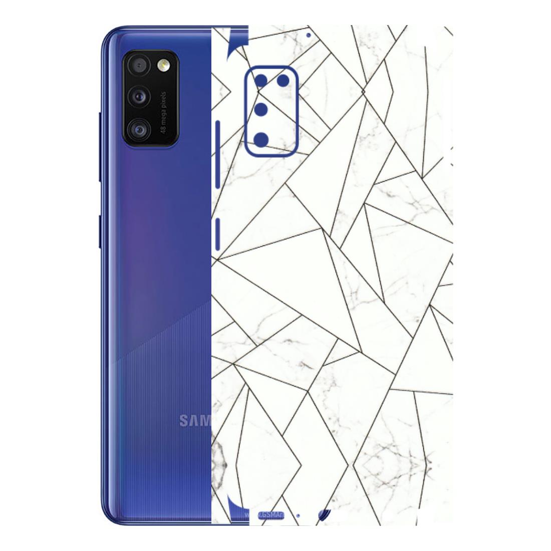 Samsung A/S Series Phone Skins (All Models) - Luxury White Marble Effect - 3D Embossed Finish (L-168) Samsung Galaxy A41