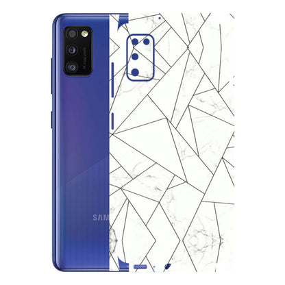 Samsung A/S Series Phone Skins (All Models) - Luxury White Marble Effect - 3D Embossed Finish (L-168) Samsung Galaxy A41