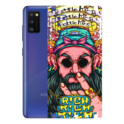 Samsung A/S Series Phone Skins (All Models) - Battle King Dude Face - 3D Embossed Finish (L-178) Samsung Galaxy A41