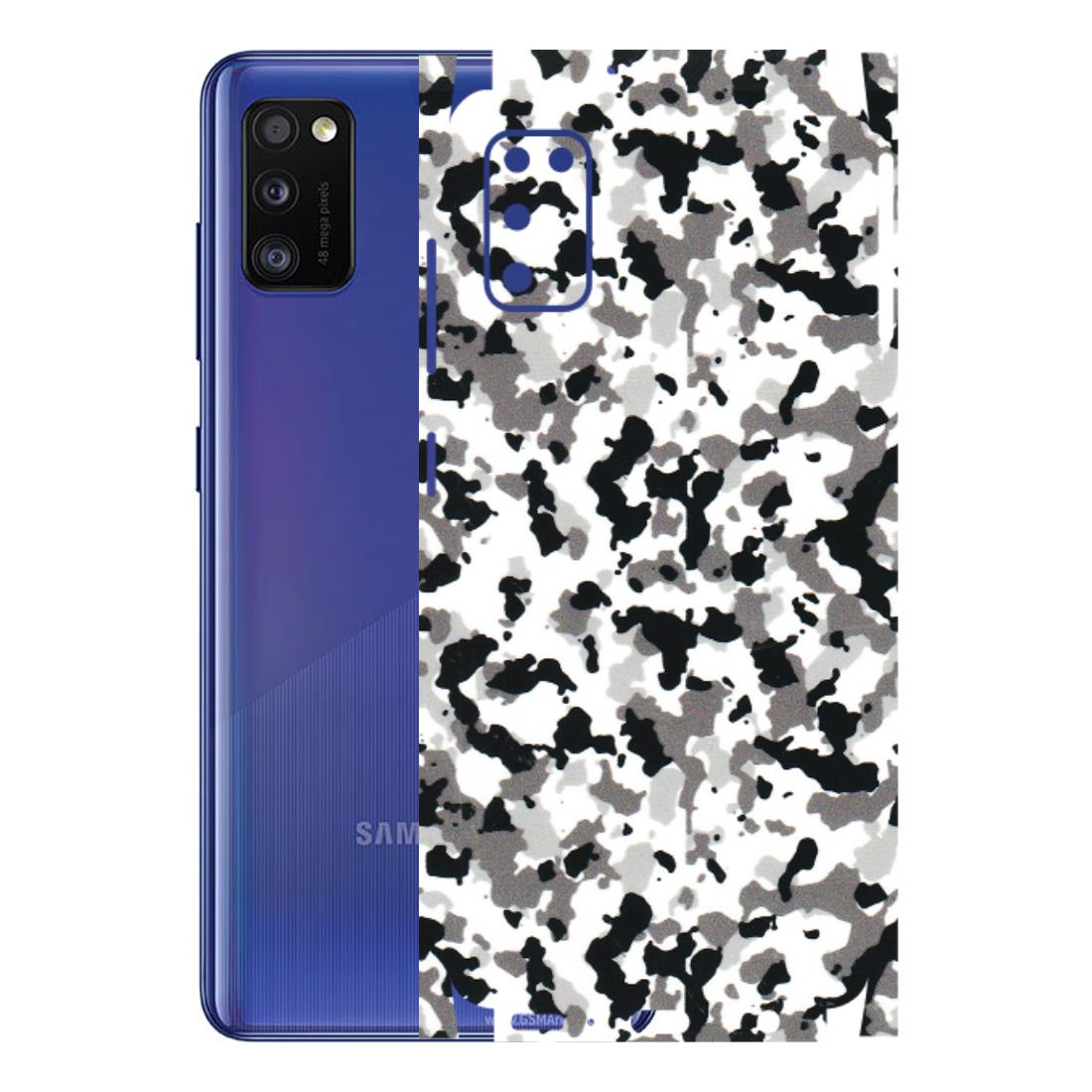 Samsung A/S Series Phone Skins (All Models) - White Black Camouflage - 3D Embossed Finish (L-18) Samsung Galaxy A41