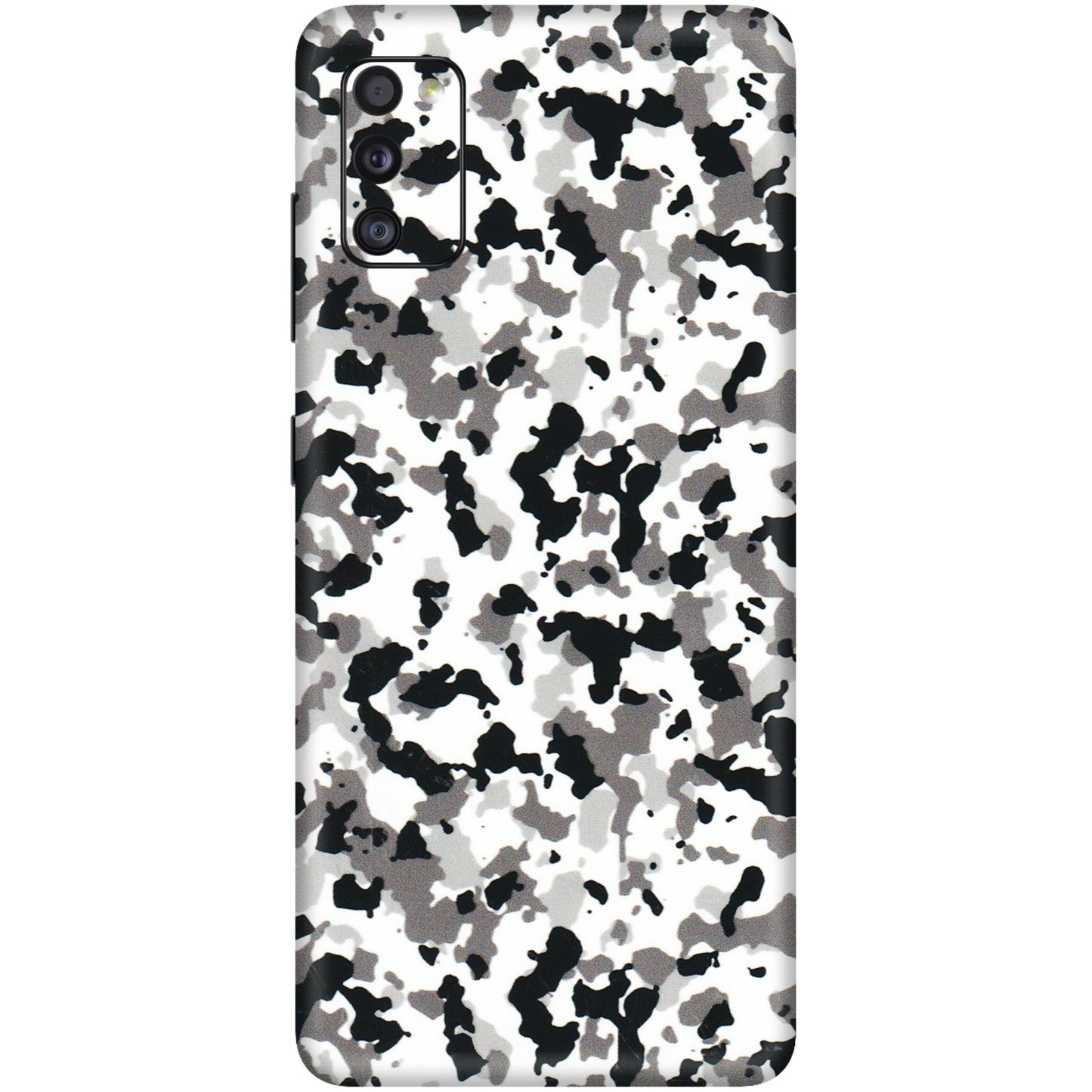 Samsung A/S Series Phone Skins (All Models) - White Black Camouflage - 3D Embossed Finish (L-18) Samsung Galaxy A41