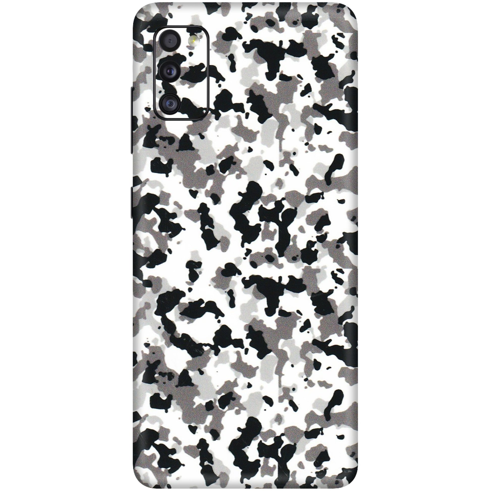 Samsung A/S Series Phone Skins (All Models) - White Black Camouflage - 3D Embossed Finish (L-18) Samsung Galaxy A41