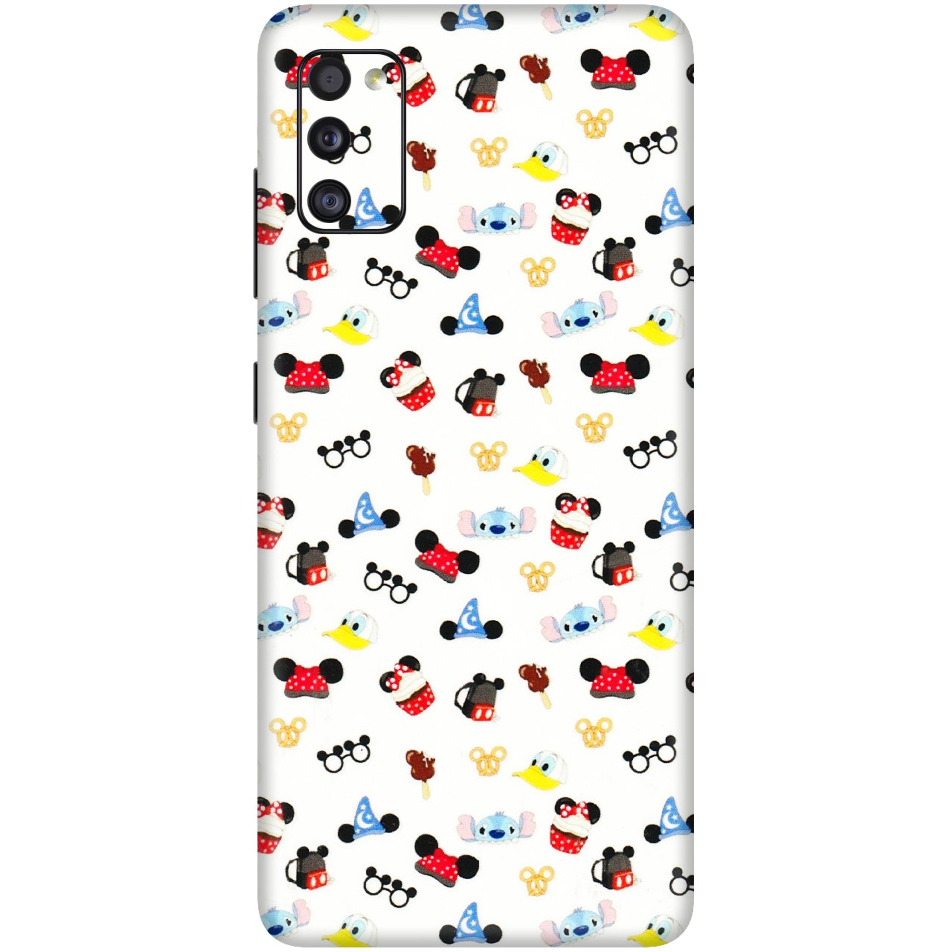 Samsung A/S Series Phone Skins (All Models) - Minnie Mouse & Donald Doodles s - 3D Embossed Finish (L-194) Samsung Galaxy A41