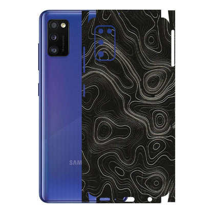 Samsung A/S Series Phone Skins (All Models) - Black Swirl - 3D Embossed Finish (L-196) Samsung Galaxy A41