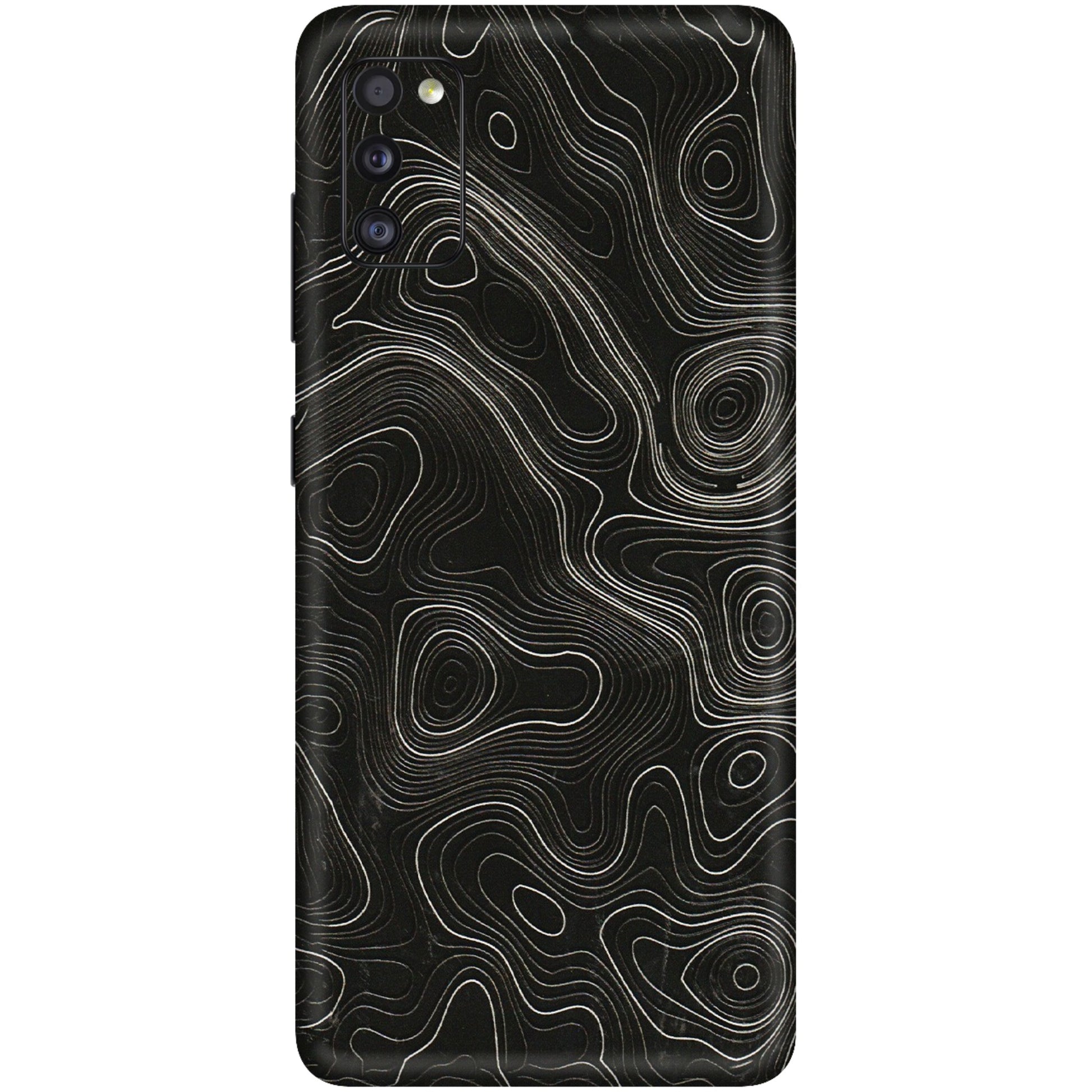 Samsung A/S Series Phone Skins (All Models) - Black Swirl - 3D Embossed Finish (L-196) Samsung Galaxy A41