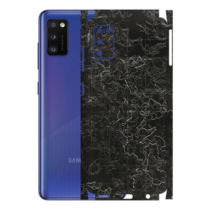 Samsung A/S Series Phone Skins (All Models) - Black map Texture - 3D Embossed Finish (L-201) Samsung Galaxy A41
