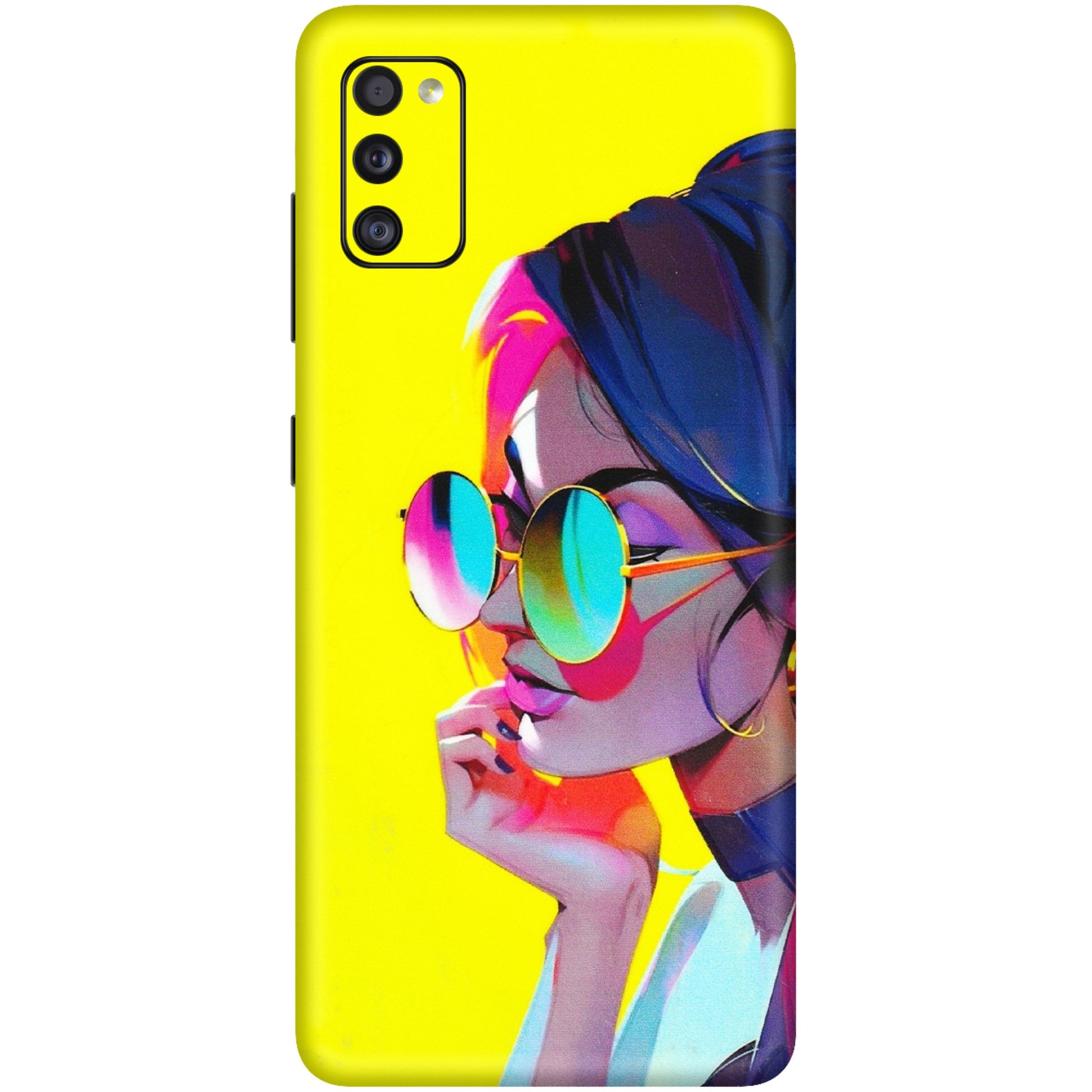 Samsung A/S Series Phone Skins (All Models) - Bold Stylish Girl - 3D Embossed Finish (L-222) Samsung Galaxy A41