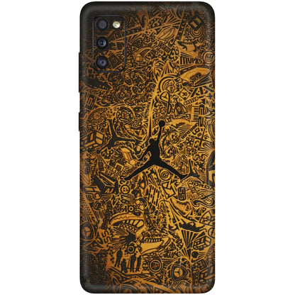 Samsung A/S Series Phone Skins (All Models) - Premium Gold Basketball Player - 3D Embossed Finish (L-236) Samsung Galaxy A41