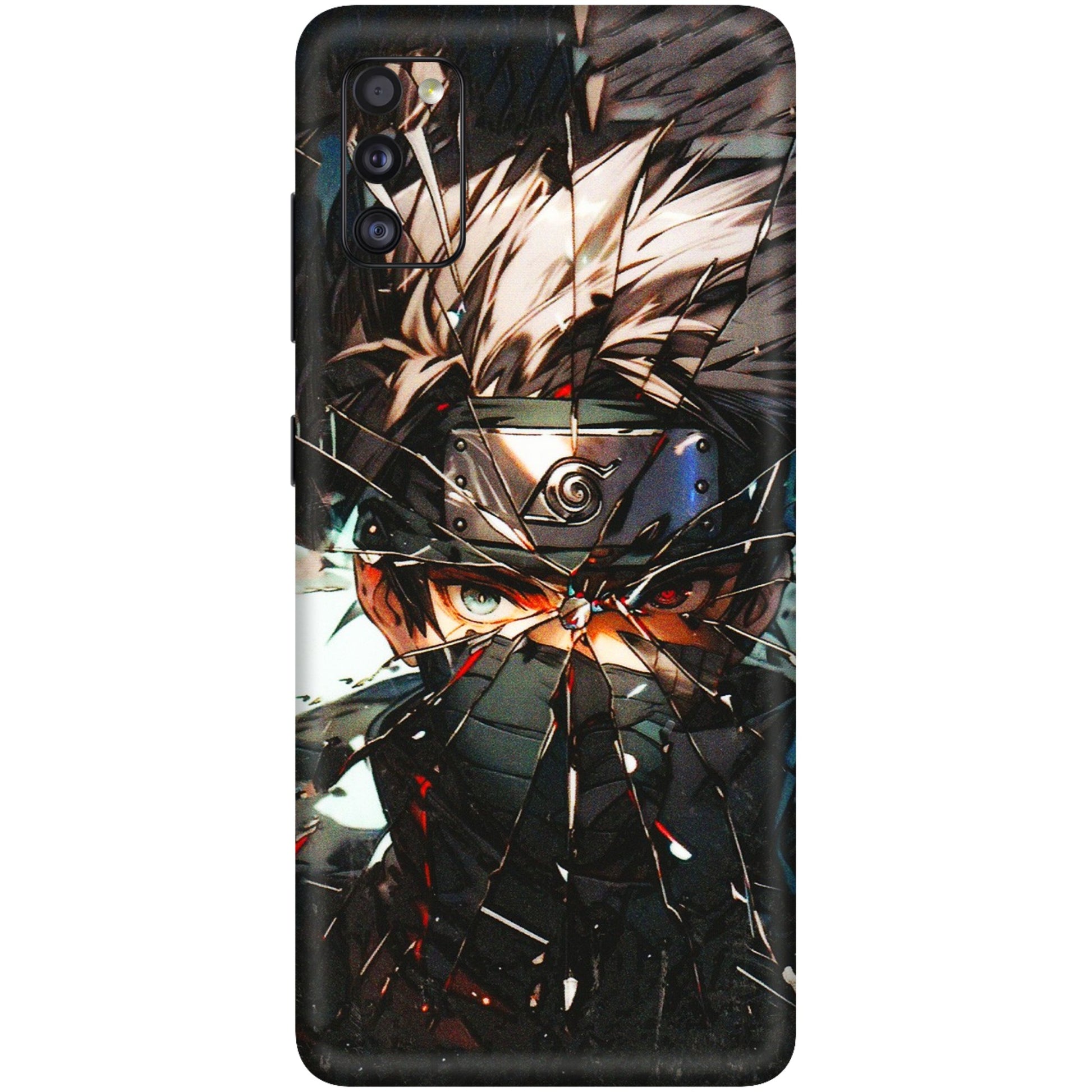 Samsung A/S Series Phone Skins (All Models) - Kakashi Shattered Glass Effect - 3D Embossed Finish (L-237) Samsung Galaxy A41