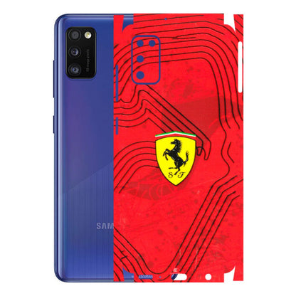Samsung A/S Series Phone Skins (All Models) - Red Ferrari Logo Stylish - 3D Embossed Finish (L-238) Samsung Galaxy A41