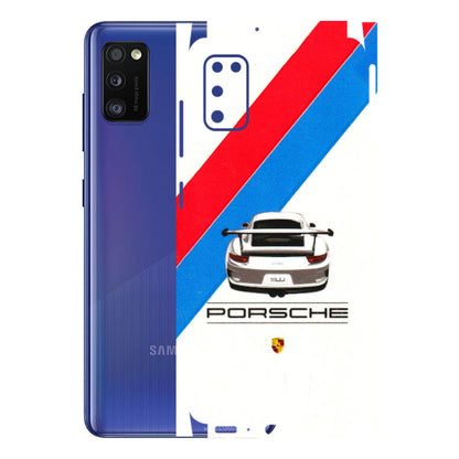 Samsung A/S Series Phone Skins (All Models) - Porche Car Sober Logo - 3D Embossed Finish (L-248) Samsung Galaxy A41