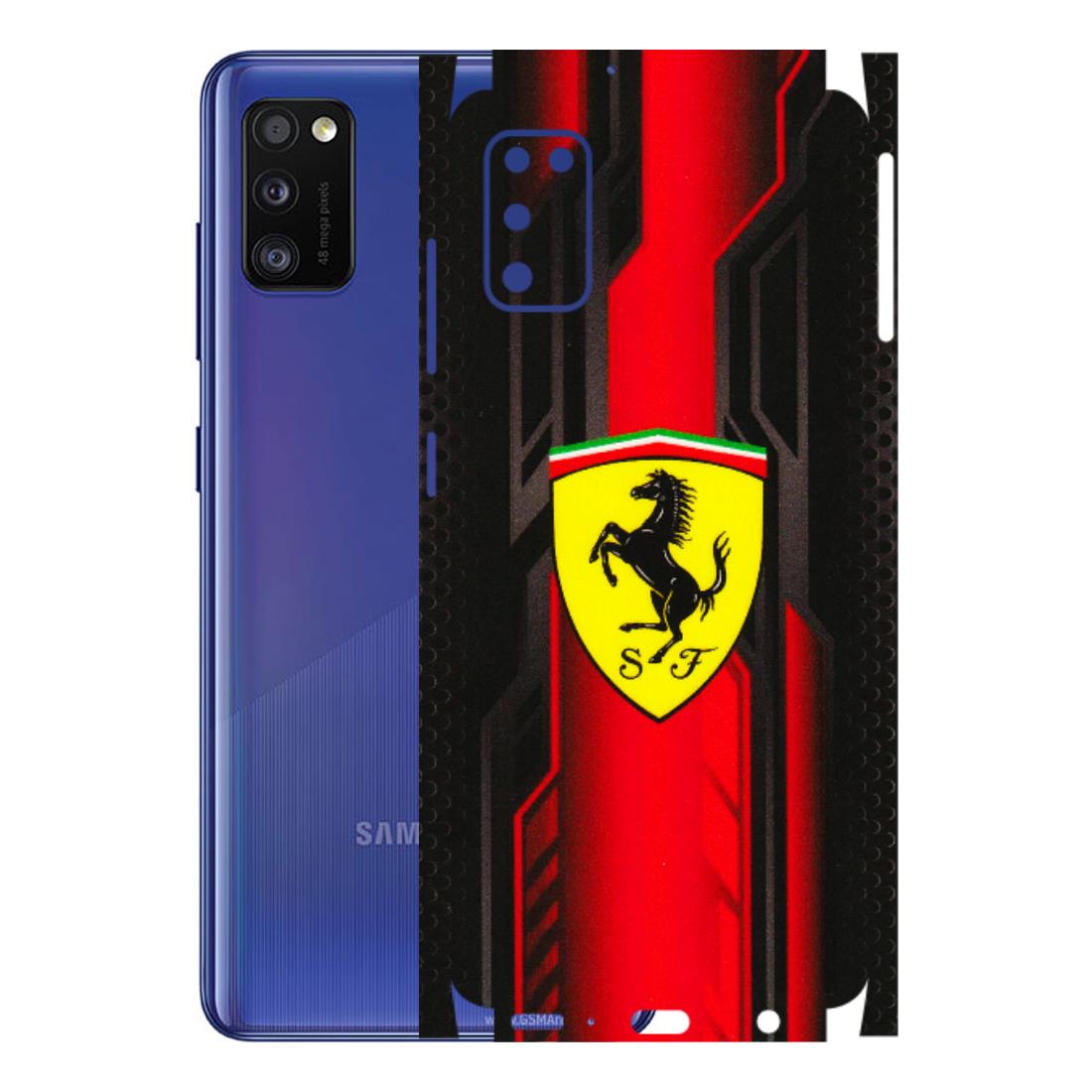 Samsung A/S Series Phone Skins (All Models) - Black Ferrari Logo - 3D Embossed Finish (L-253) Samsung Galaxy A41
