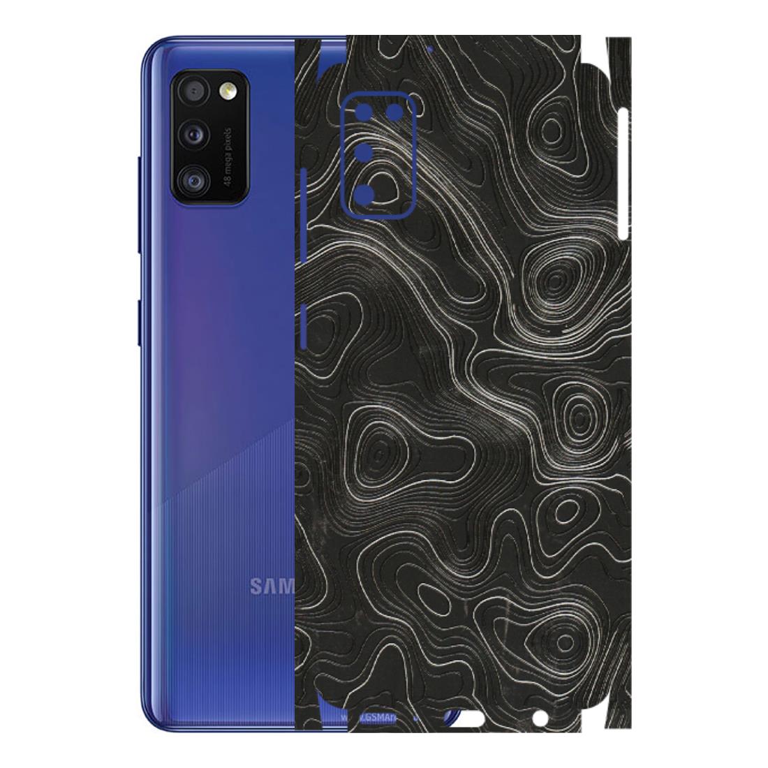 Samsung A/S Series Phone Skins (All Models) - Abstract White Line Map - 3D Embossed Finish (L-269) Samsung Galaxy A41