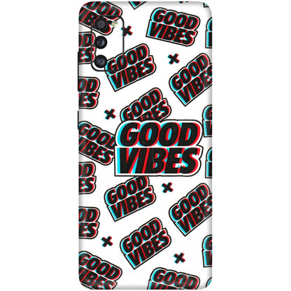 Samsung A/S Series Phone Skins (All Models) - Good Vibes - 3D Embossed Finish (L-282) Samsung Galaxy A41