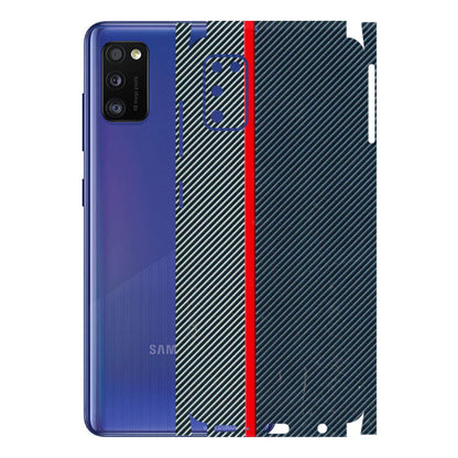Samsung A/S Series Phone Skins (All Models) - Blue Sober Lines - 3D Embossed Finish (L-305) Samsung Galaxy A41