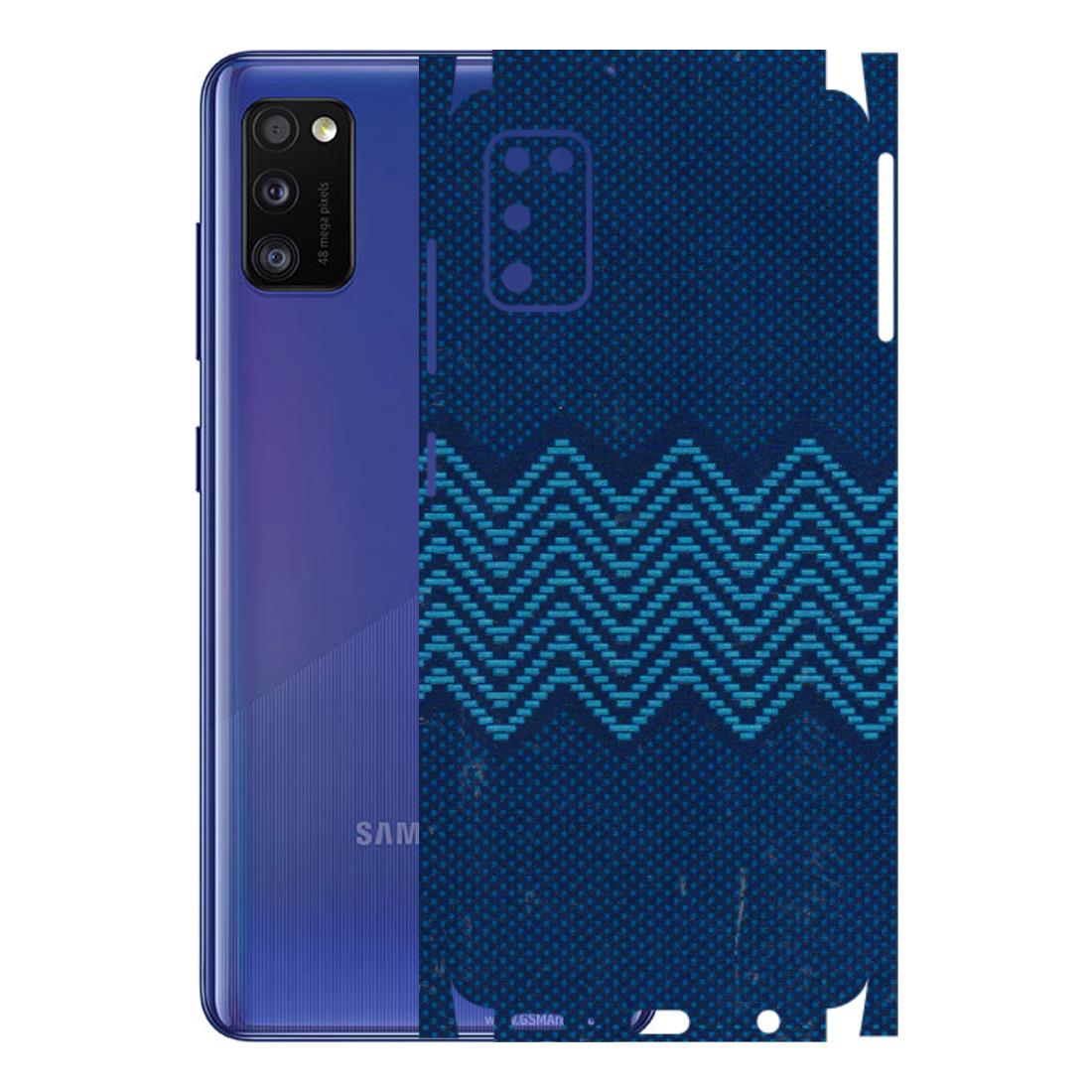 Samsung A/S Series Phone Skins (All Models) - Blue Sober Waves - 3D Embossed Finish (L-306) Samsung Galaxy A41