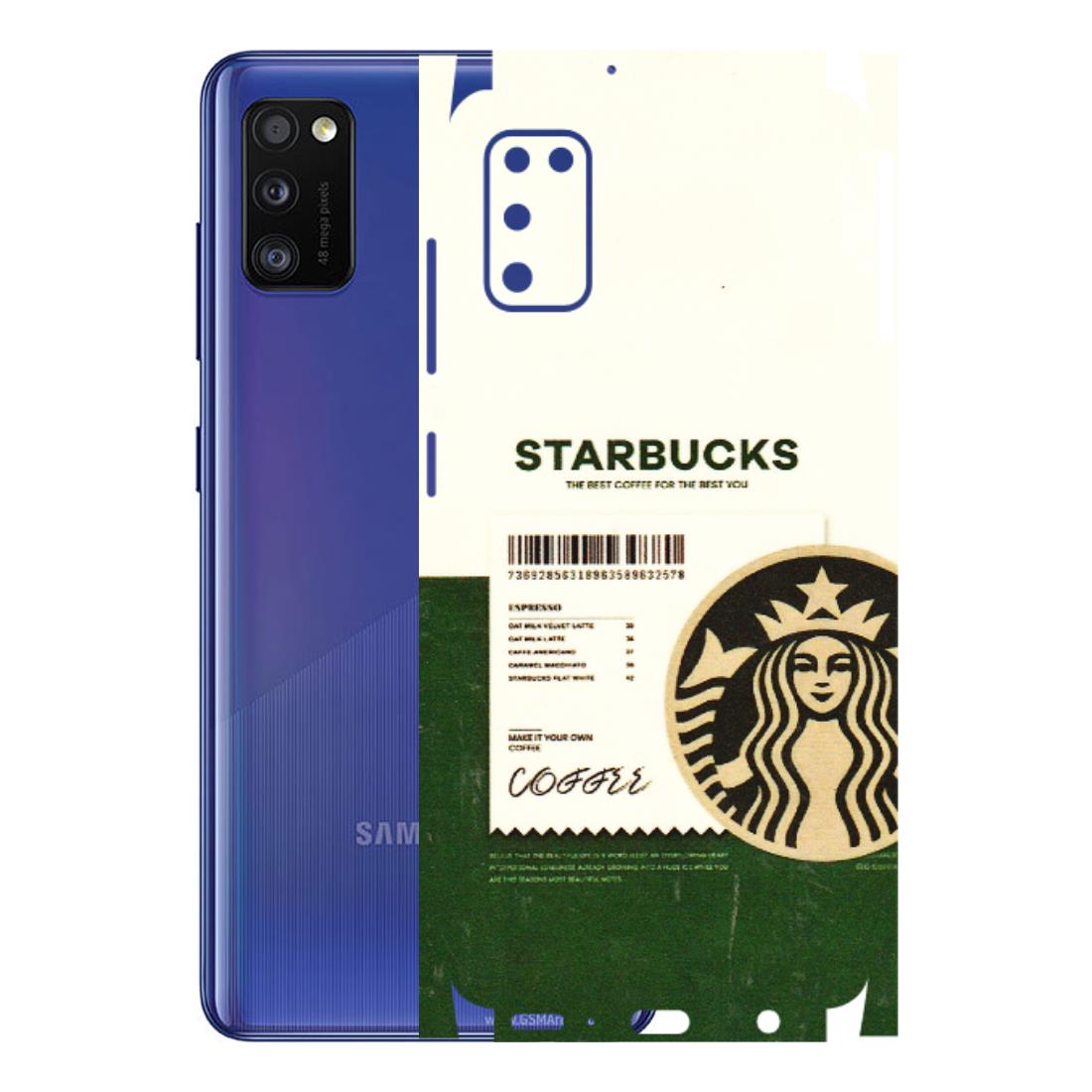 Samsung A/S Series Phone Skins (All Models) - Starbucks Barcode - 3D Embossed Finish (L-308) Samsung Galaxy A41
