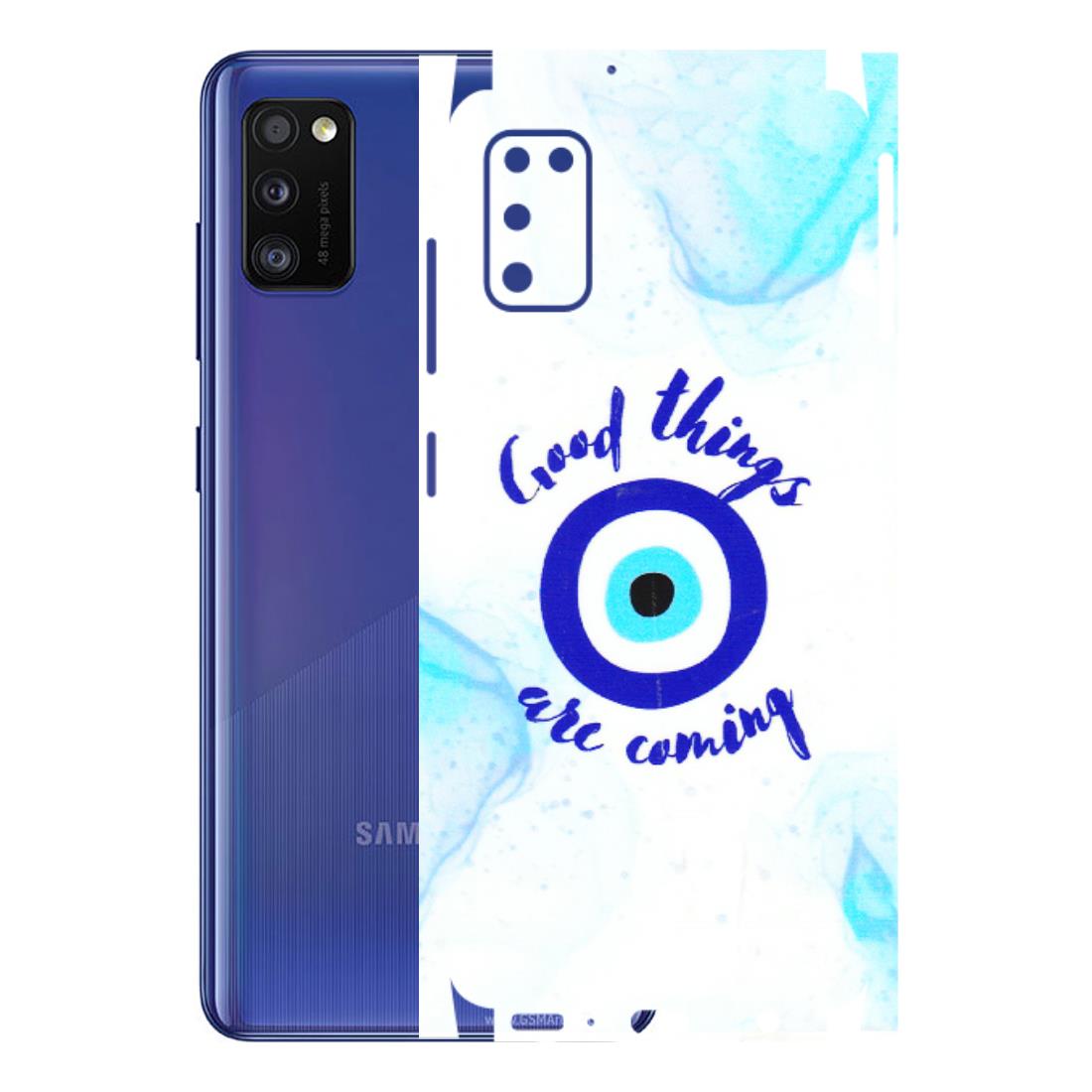 Samsung A/S Series Phone Skins (All Models) - Evil Eye Good Things Are Coming - 3D Embossed Finish (L-322) Samsung Galaxy A41