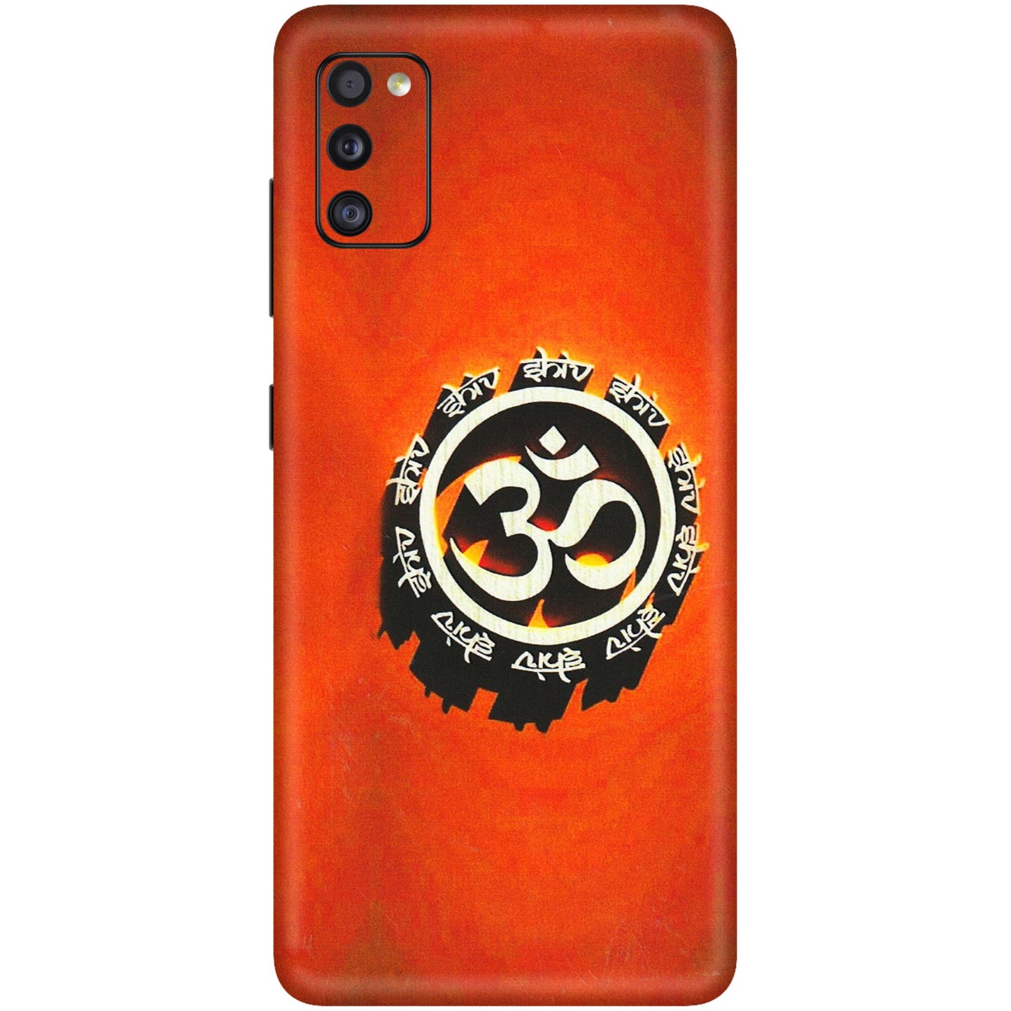 Samsung A/S Series Phone Skins (All Models) - Aum Shiv Orange - 3D Embossed Finish (L-32) Samsung Galaxy A41