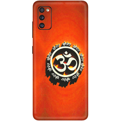 Samsung A/S Series Phone Skins (All Models) - Aum Shiv Orange - 3D Embossed Finish (L-32) Samsung Galaxy A41