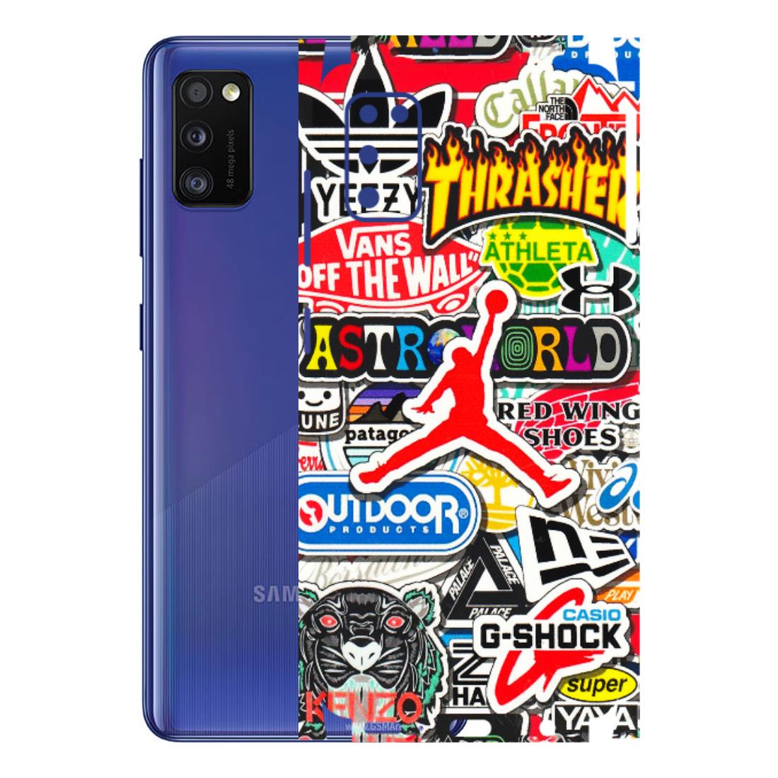 Samsung A/S Series Phone Skins (All Models) - Multi Brands Sticker Graffiti - 3D Embossed Finish (L-37) Samsung Galaxy A41
