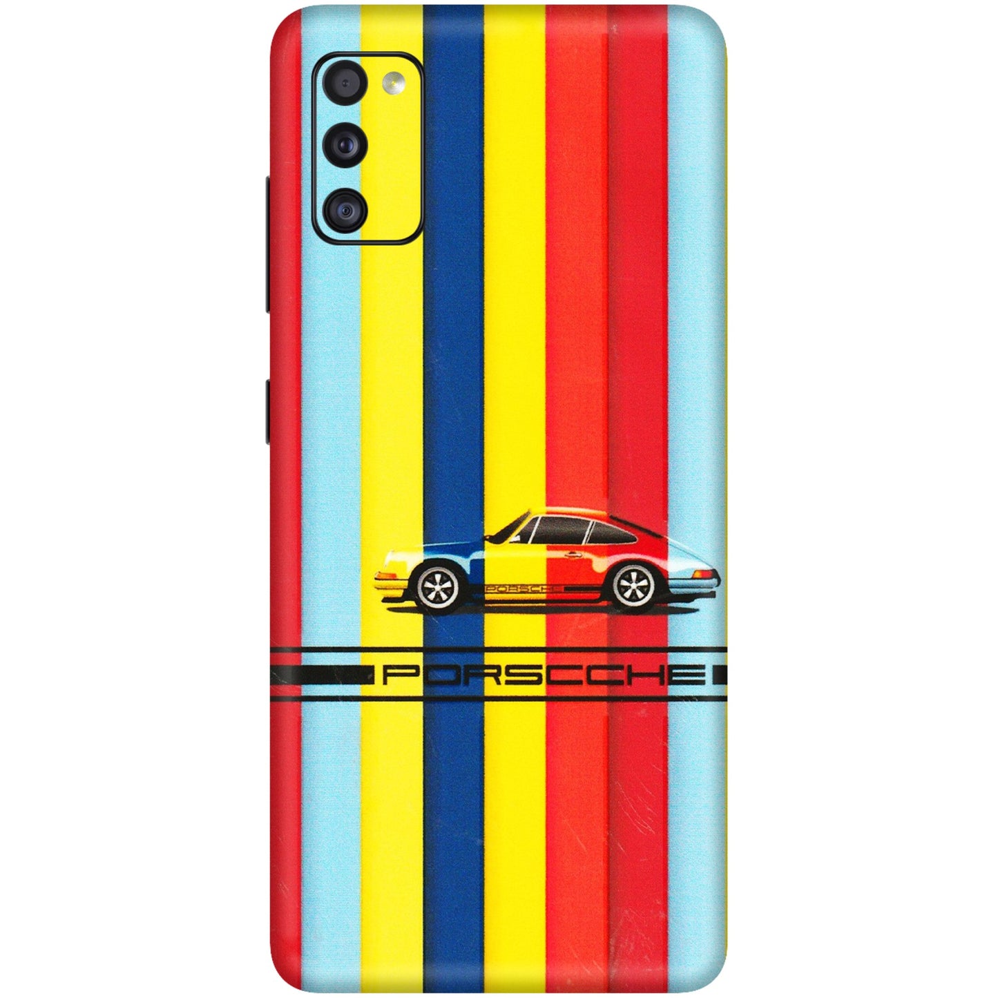 Samsung A/S Series Phone Skins (All Models) - Multicolour Porche - 3D Embossed Finish (L-39) Samsung Galaxy A41