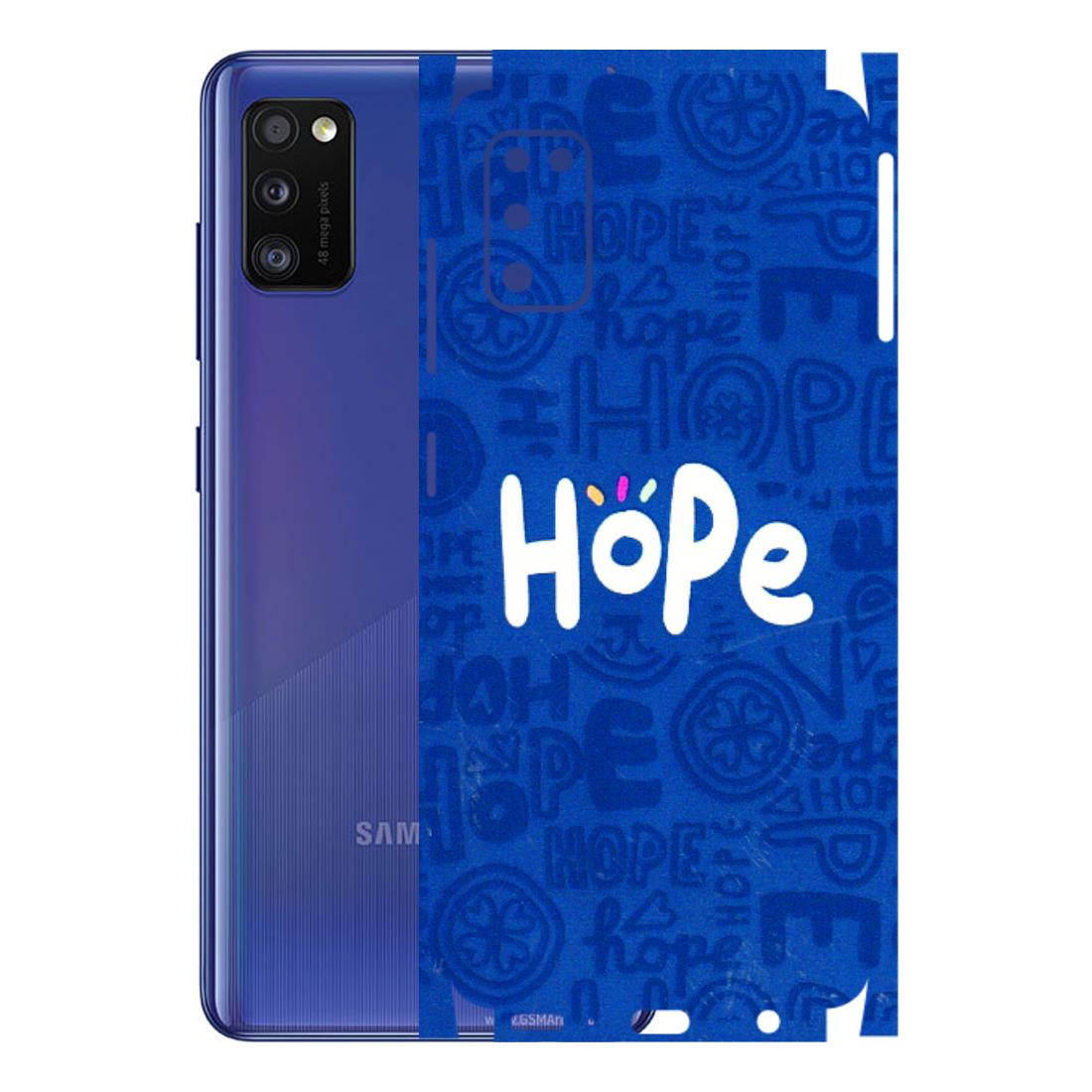 Samsung A/S Series Phone Skins (All Models) - Hope Doodles Blue - 3D Embossed Finish (L-43) Samsung Galaxy A41