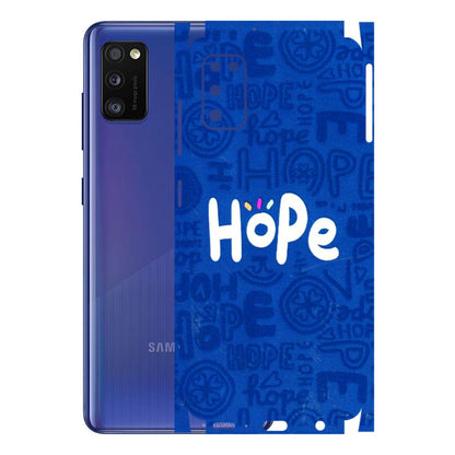 Samsung A/S Series Phone Skins (All Models) - Hope Doodles Blue - 3D Embossed Finish (L-43) Samsung Galaxy A41
