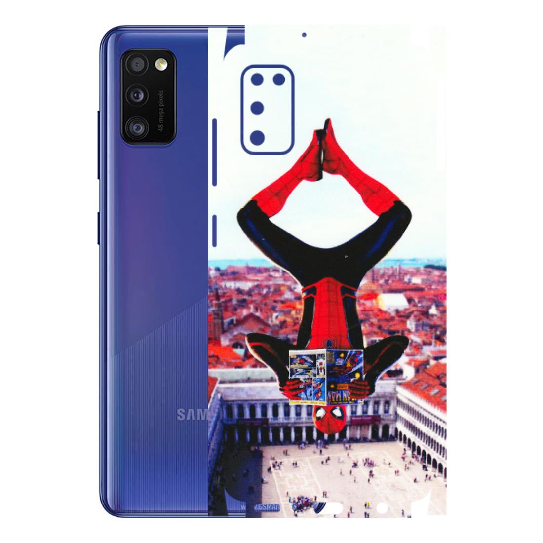 Samsung A/S Series Phone Skins (All Models) - Spiderman Hanging - 3D Embossed Finish (L-53) Samsung Galaxy A41