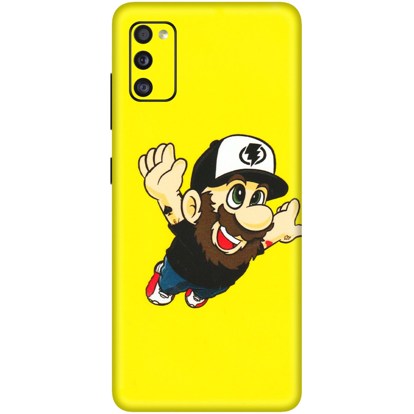 Samsung A/S Series Phone Skins (All Models) - Flying Beardo - 3D Embossed Finish (L-60) Samsung Galaxy A41