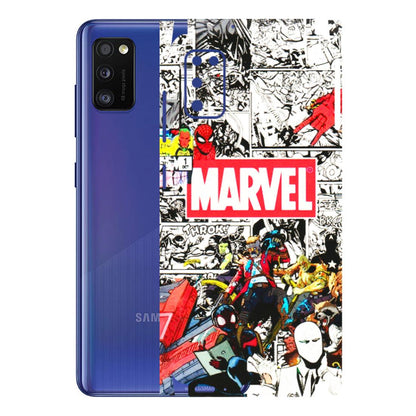 Samsung A/S Series Phone Skins (All Models) - Marvel Colorful Comic - 3D Embossed Finish (L-64) Samsung Galaxy A41