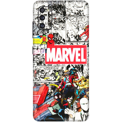 Samsung A/S Series Phone Skins (All Models) - Marvel Colorful Comic - 3D Embossed Finish (L-64) Samsung Galaxy A41
