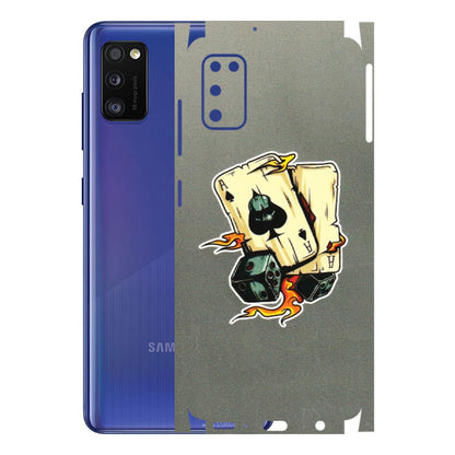 Samsung A/S Series Phone Skins (All Models) - Grey Cards Of Ace - 3D Embossed Finish (L-77) Samsung Galaxy A41