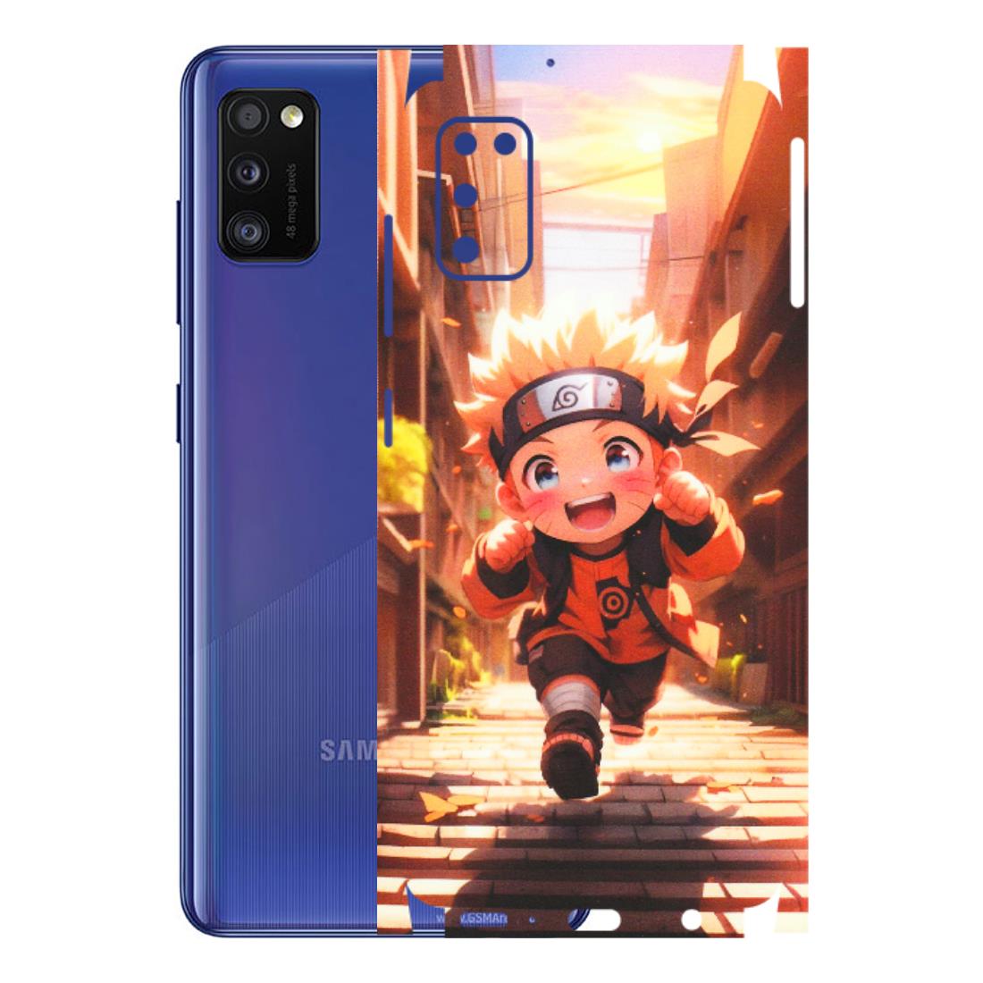 Samsung A/S Series Phone Skins (All Models) - Naruto Cute Toon Running - Matte Finish (M-04) Samsung Galaxy A41