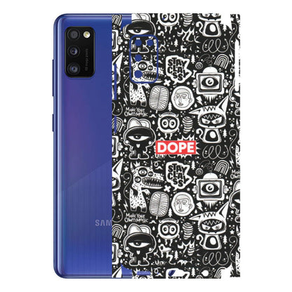 Samsung A/S Series Phone Skins (All Models) - Dope Stay Classy Black Doodles - Matte Finish (M-126) Samsung Galaxy A41
