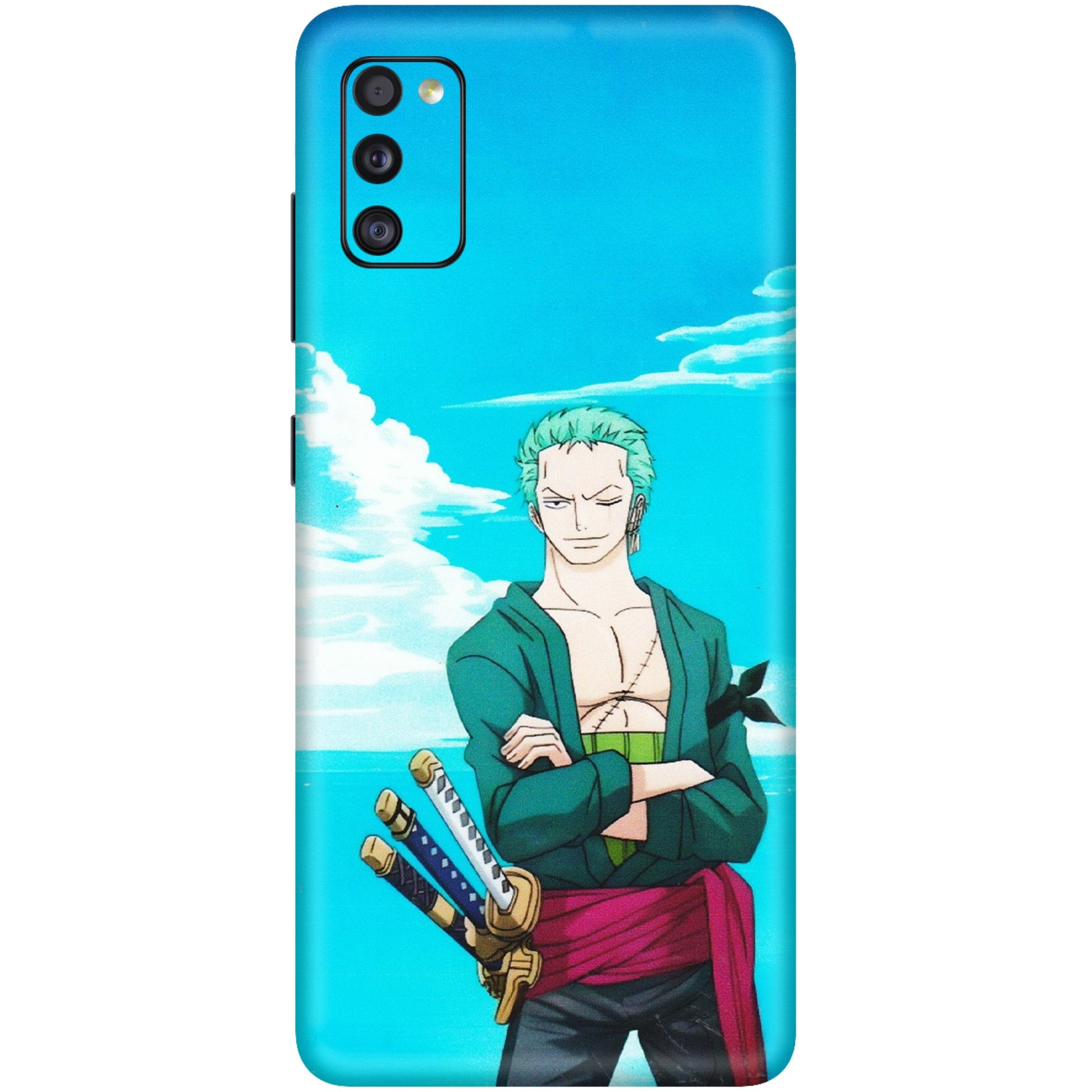 Samsung A/S Series Phone Skins (All Models) - Cool Swordman Zoro Anime - Matte Finish (M-143) Samsung Galaxy A41