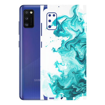 Samsung A/S Series Phone Skins (All Models) - Sky Blue Abstract Colour - Matte Finish (M-146) Samsung Galaxy A41