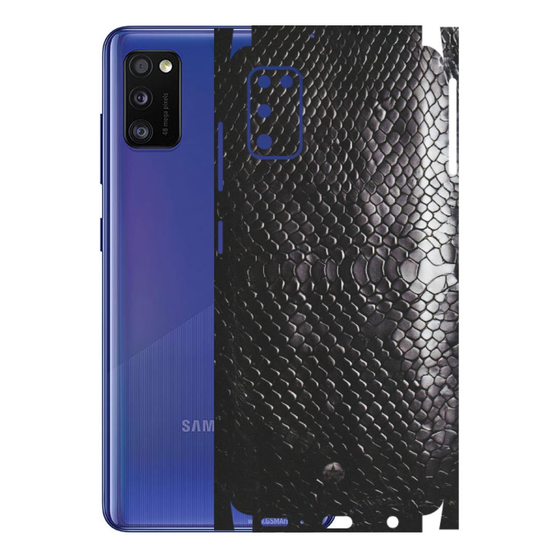 Samsung A/S Series Phone Skins (All Models) - Black Snack Leather - Matte Finish (M-147) Samsung Galaxy A41