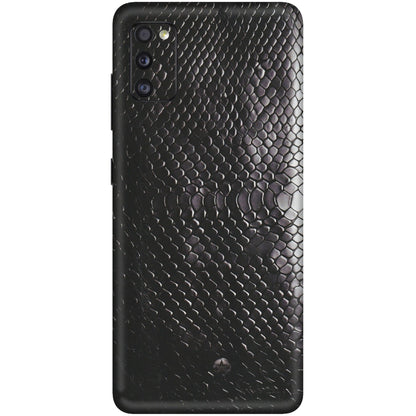 Samsung A/S Series Phone Skins (All Models) - Black Snack Leather - Matte Finish (M-147) Samsung Galaxy A41