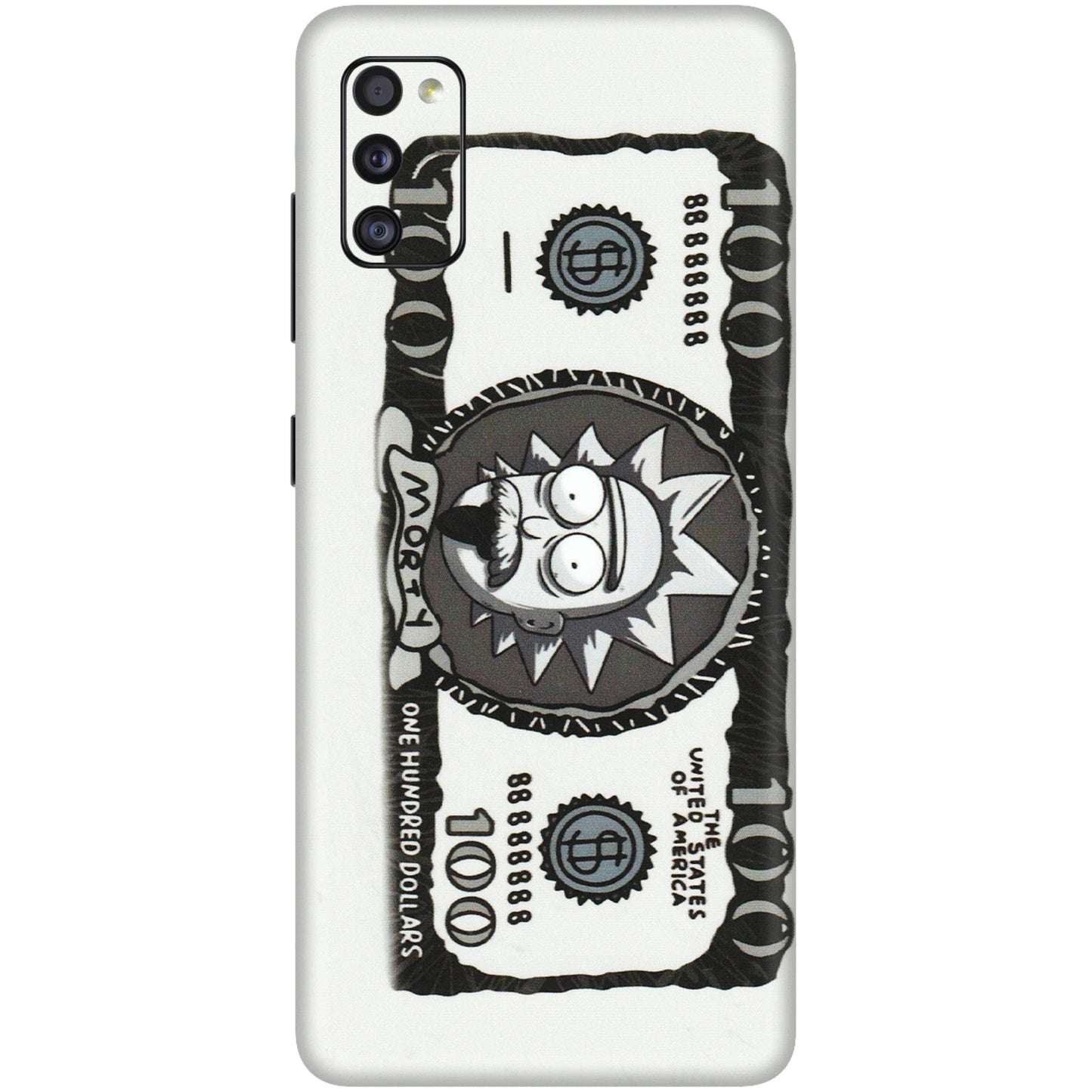 Samsung A/S Series Phone Skins (All Models) - Rick And Morty Hundred Dollar Anime - Matte Finish (M-161) Samsung Galaxy A41