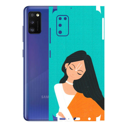 Samsung A/S Series Phone Skins (All Models) - Radhe Radhe With Hindu Symbol - Matte Finish (M-164) Samsung Galaxy A41