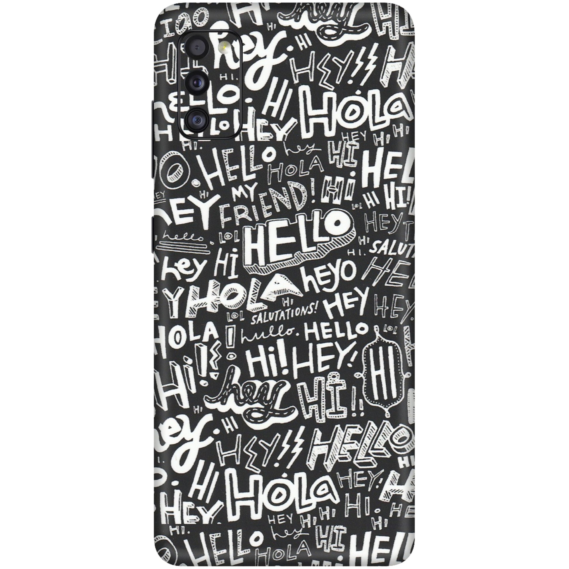 Samsung A/S Series Phone Skins (All Models) - Hi Hello Doodles - Matte Finish (M-25) Samsung Galaxy A41