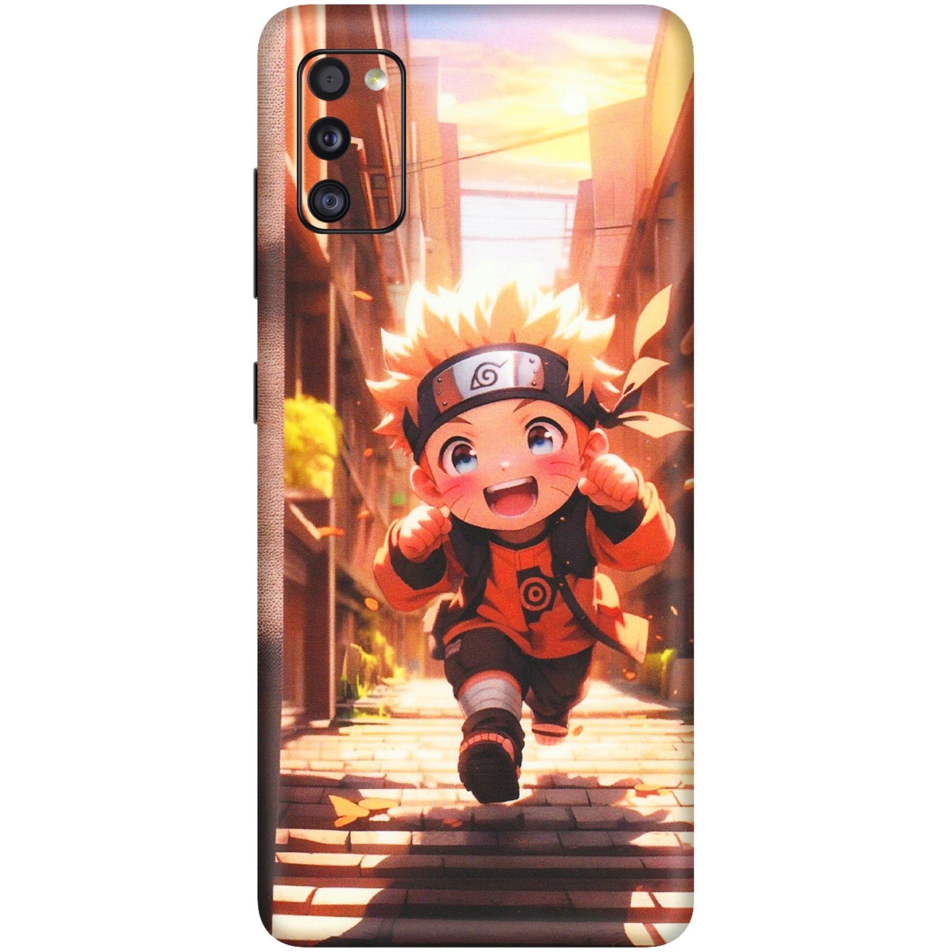 Samsung A/S Series Phone Skins (All Models) - Naruto Cute Toon Running - Matte Finish (M-04) Samsung Galaxy A41