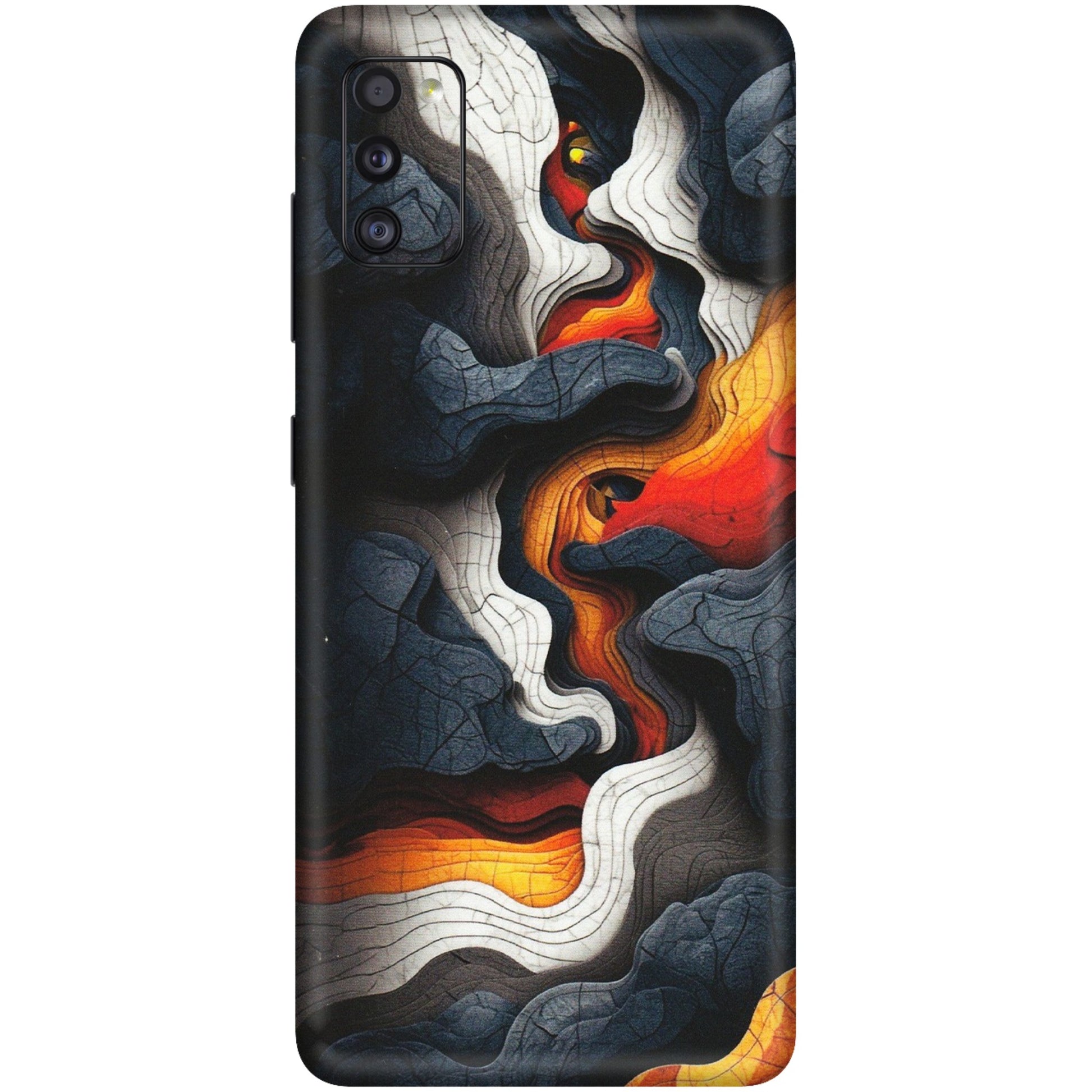 Samsung A/S Series Phone Skins (All Models) - Abstract Volcanic Layers - Matte Finish (M-52) Samsung Galaxy A41