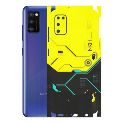 Samsung A/S Series Phone Skins (All Models) - Black Yellow Technica - Matte Finish (M-53) Samsung Galaxy A41