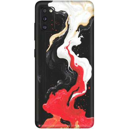 Samsung A/S Series Phone Skins (All Models) - Black Red White Paint Splash Fusion - Matte Finish (M-56) Samsung Galaxy A41