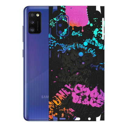 Samsung A/S Series Phone Skins (All Models) - Majestic Black Vibes - Matte Finish (M-62) Samsung Galaxy A41