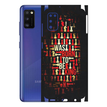 Samsung A/S Series Phone Skins (All Models) - Born To Be King - Matte Finish (M-73) Samsung Galaxy A41